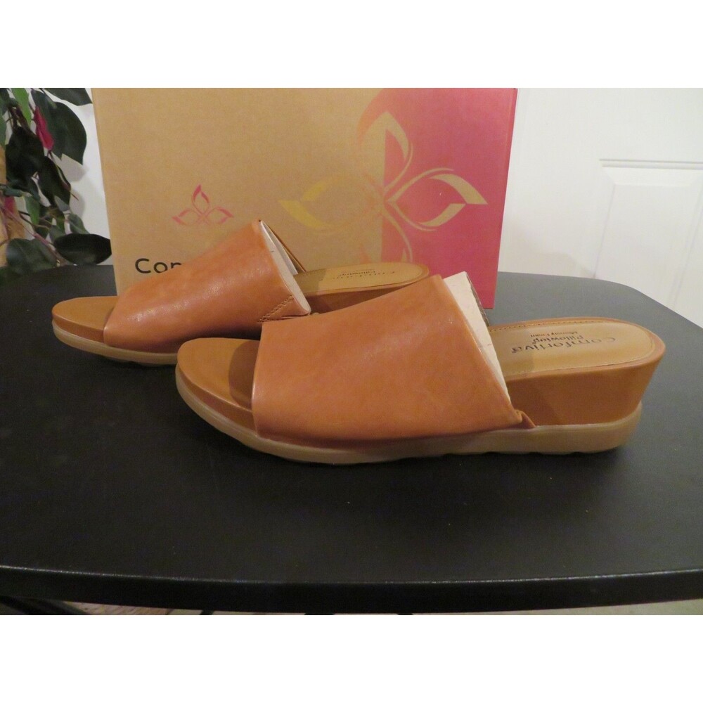 *NEW Womens Luggage Brown Comfortiva Pax Sandals, 7.5